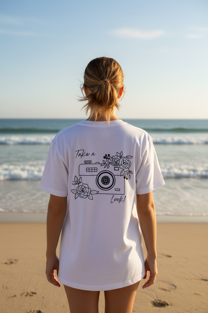 Bio-T-Shirt mit Rippkragen für Damen