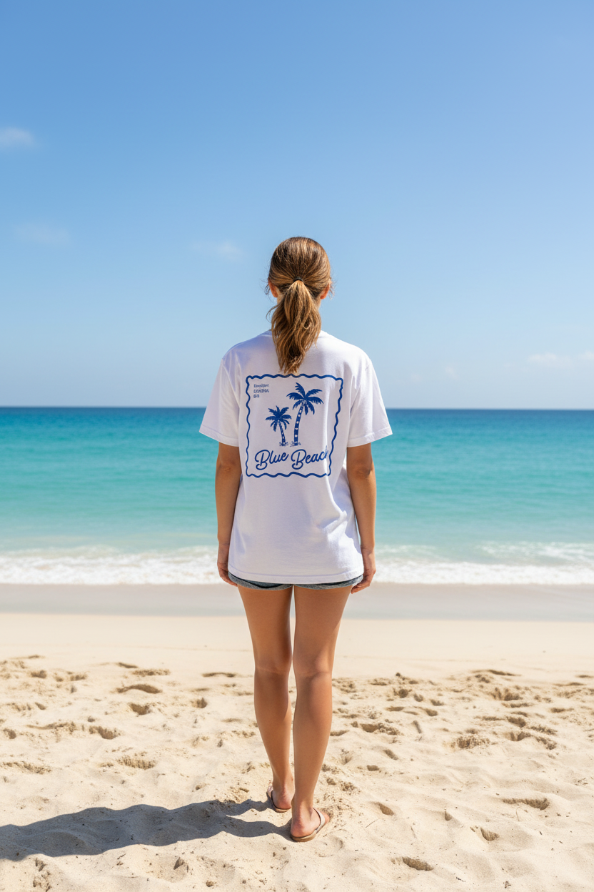 Bio-T-Shirt mit Rippkragen für Damen